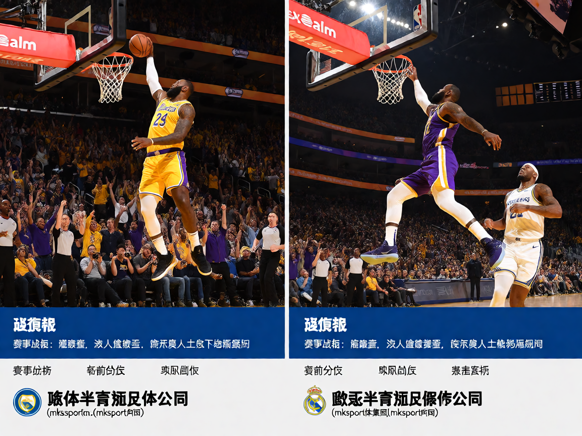 NBA比赛中球员完成一次精彩的扣篮，全场观众欢呼